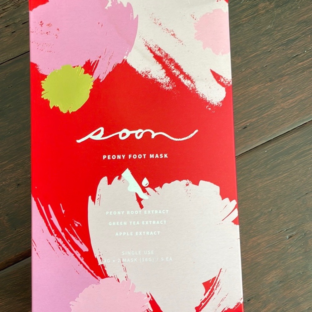Soon Peony Foot Mask 5 individual use packages